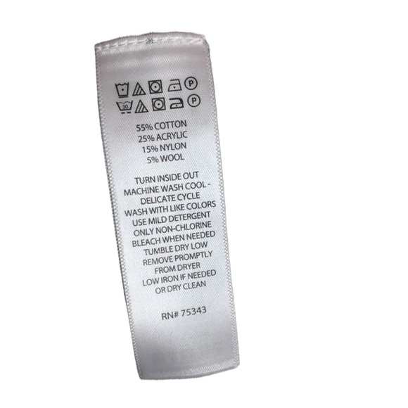 Ruby Moon Boho Cropped Tie Wrap V-neck Crop Top Green/Gray Size Small Wool Blend - Picture 9 of 14